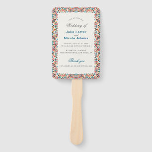 Leque Casamento de Mandala Geométrico de Lattice em Marr