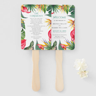 Leque Casamento de Oases de Flores Tropicais