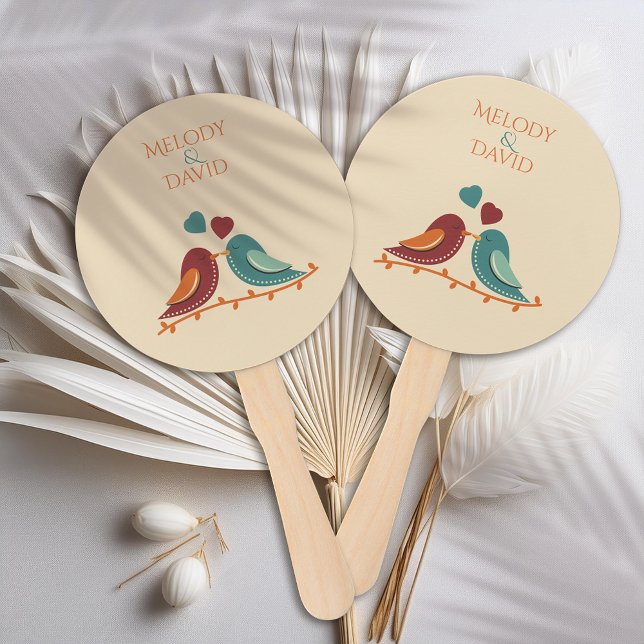 Leque Casamento de Pássaros de Amor (Criador carregado)