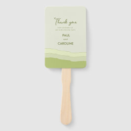 Leque Casamento de Pastel Gradiente Verde Aqua Favorece 