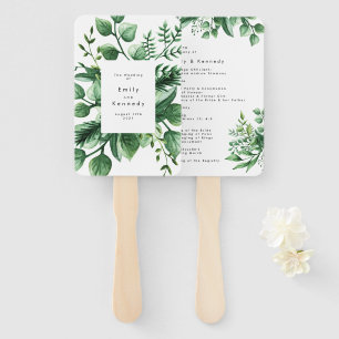 Leque Casamento de plantas de folha verde fresca