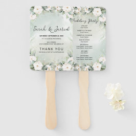 Leque Casamento de Rosas Brancas Eucalyptus Deixa