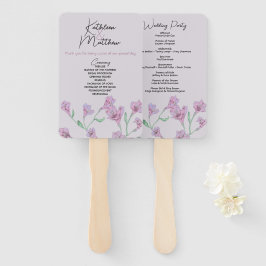 Leque Casamento Dusty Pink Floral Watercolor