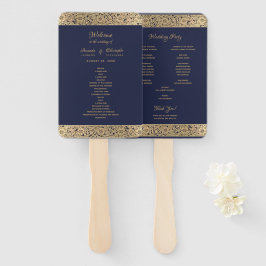 Leque Casamento Elegante de Rosas Selvagens Azuis, Marin