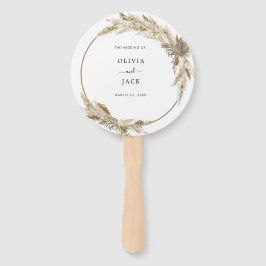 Leque Casamento floral Chic Bohemian