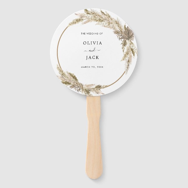 Leque Casamento floral Chic Bohemian (Frente)