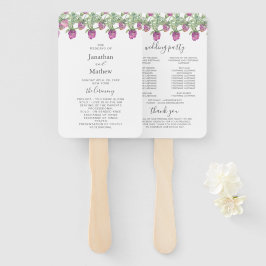 Leque Casamento Floral da Selva de Verão