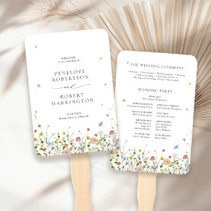 Leque Casamento Floral Minimalista do Jardim de primaver