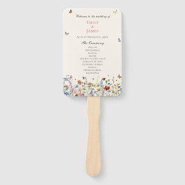 Leque Casamento Floral Rustic Wildflower