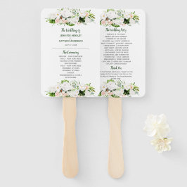 Leque Casamento Floral Tropical Paradise Watercolor