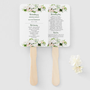 Leque Casamento Floral Tropical Paradise Watercolor