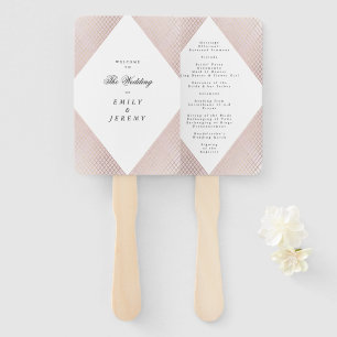 Leque Casamento Gatsby Dourado com Diamond Geometric Pin