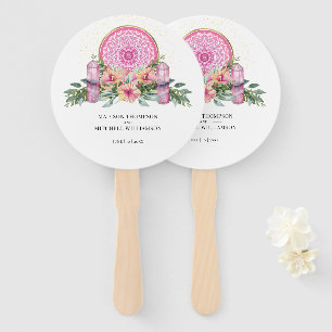 Leque Casamento Metafísico com Cristais de Mandala Flora
