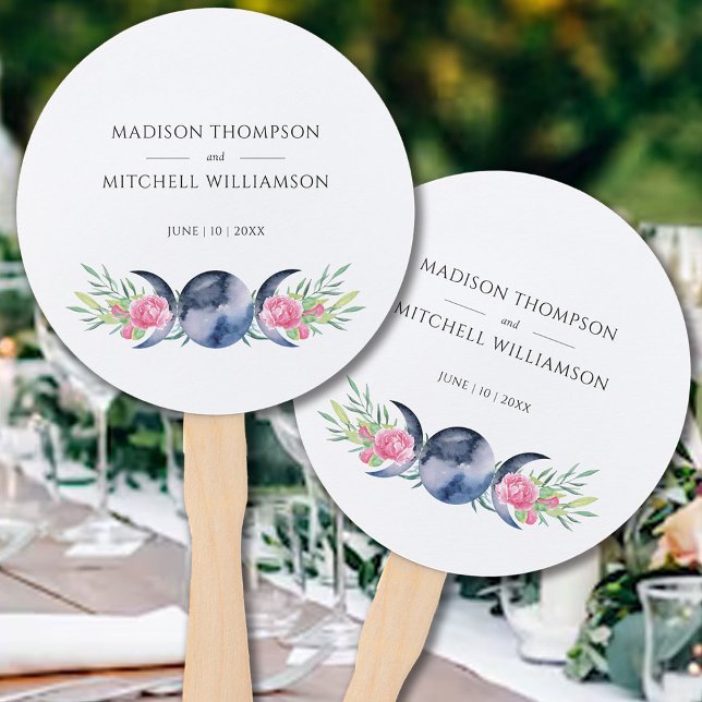 Leque Casamento Metafísico Floral de Rosas Rosa de Fase  (Criador carregado)