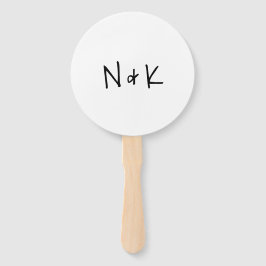 Leque Casamento Moderno de Foto Simples Monograma