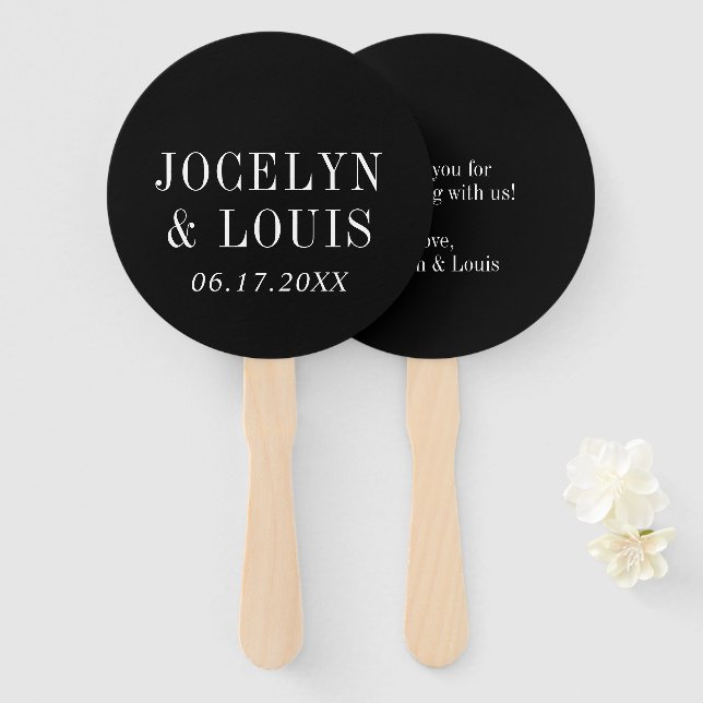 Leque Casamento Moderno de Jocelyn Black (Frente e Verso)