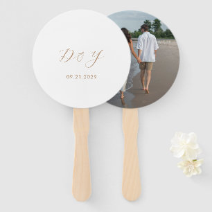 Leque Casamento moderno minimalista Taupe
