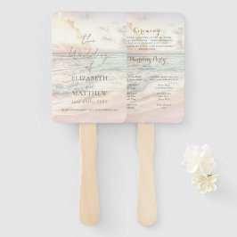 Leque Casamento na Praia ao Pôr do Sol 