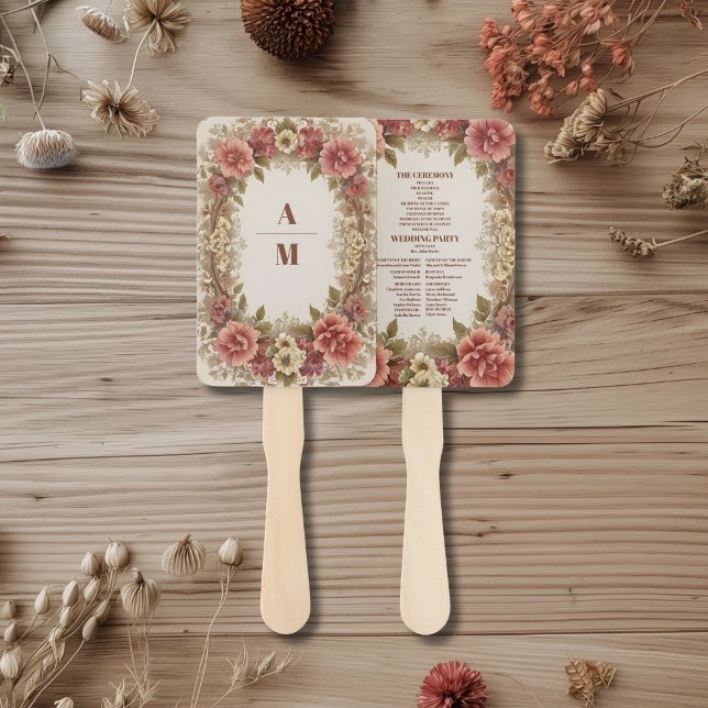 Leque Casamento Real Victorian Floral Ornaments (Criador carregado)