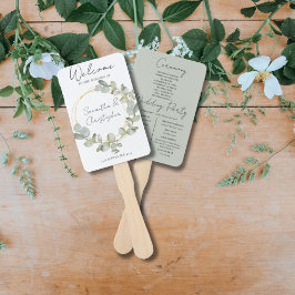 Leque Casamento Rustic Eucalyptus Greenery
