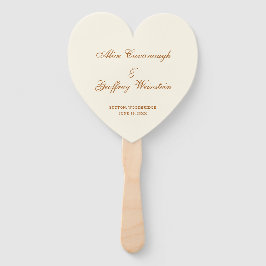 Leque Casamento Simples e Elegante De Cobre