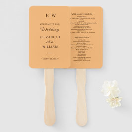 Leque Casamento Simples por Monograma Elegante