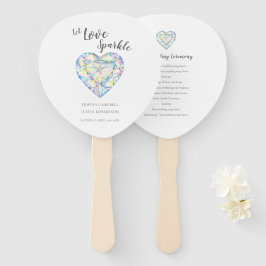Leque Casamento, vamos amar a aquarela de diamante brilh