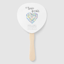 Leque Casamento, vamos amar a aquarela de diamante brilh