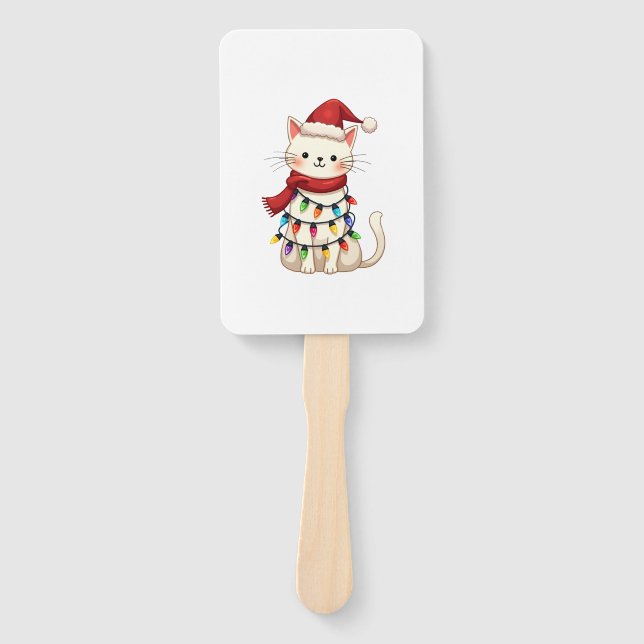 Leque Cat Christmas Tree Christmas (3) (Frente)