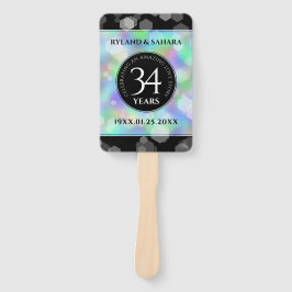 Leque Celebração do 34º aniversário de casamento da Opal