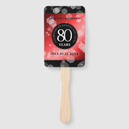 Leque Celebração do Aniversário de Casamento da 80 Ruby