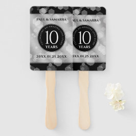 Leque Celebração do Aniversário de Casamento de 10 Tin