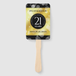 Leque Celebração do Aniversário de Casamento de Brass da