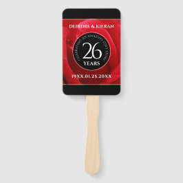 Leque Celebração do Aniversário de Casamento do Rosa Ele