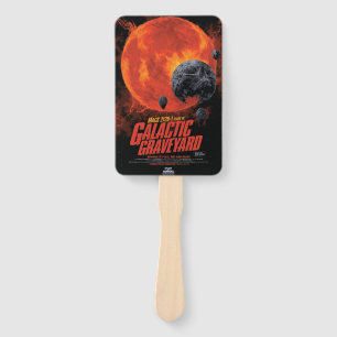 Leque Cemitério Espacial Caveira de Halloween Galáxia de
