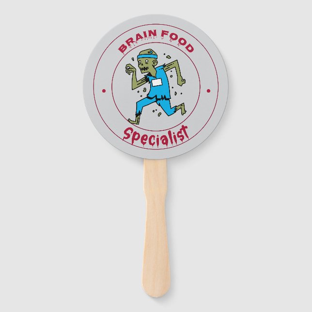 Leque Cérebro de Comida Especialista em zumbis (Frente)