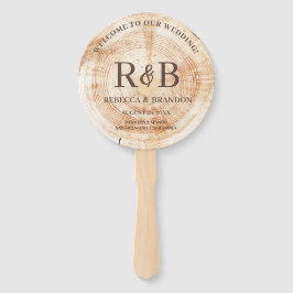 Leque Cerimônia de Casamento de Nomes de Monograma de Ma