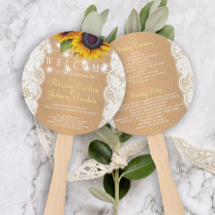 Leque Cerimónia de casamento do laço de serapilheira d