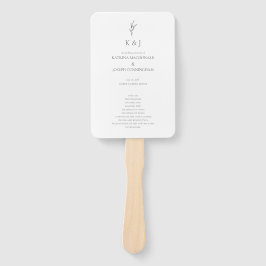 Leque Cerimônia Elegante de Casamento Minimalista