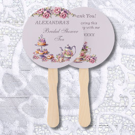 Leque Chá de Bebê Cor-de-Rosa Lilás com Tema Floral para