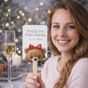 Leque Chá de Bebê Urso Bebê e Frutas de Rowan