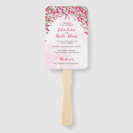 Leque Chá de casamento da Floresta Tropical de Bougainvi