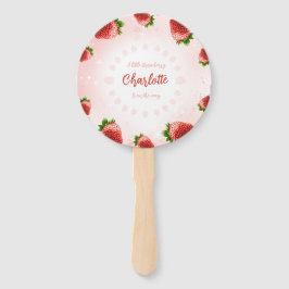 Leque Chá de fraldas de morango