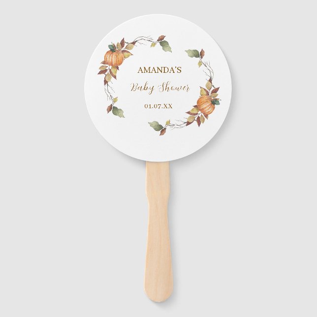 Leque Chá de fraldas de Pumpkin Russo do Fall Boho (Frente)