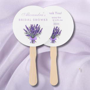 Leque Chá de panela De Lavanda Floral Obrigado