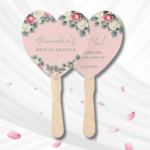 Leque Chá de panela de Rosas de Vintagem Rosa Blush - Ob