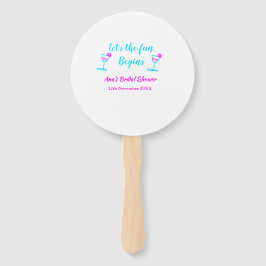 Leque Chá de panela de videira rosa azul vamos começo