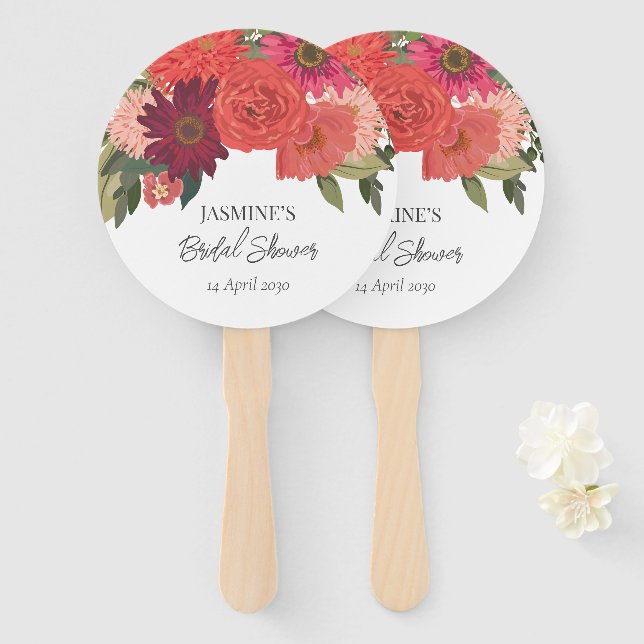 Leque Chá de panela Floral Moderno do outono (Frente e Verso)