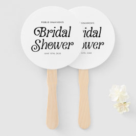 Leque Chá de panela Retroativo Mínimo Preto e Branco