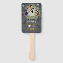 Leque Chamando todas as bruxas de aniversário de 30 anos